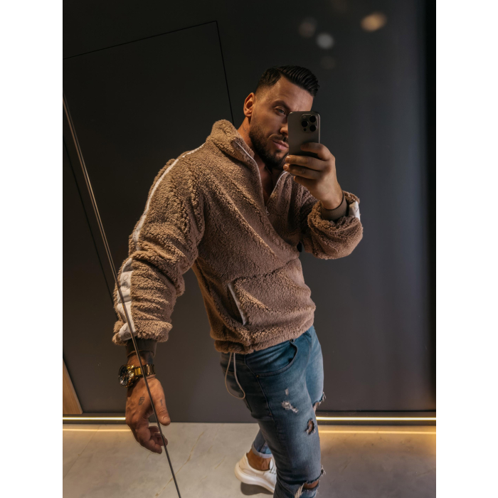 BLUZA MĘSKA POLAR OLAVOGA MEN TEDDY FLEECE SETTLINE BEIGE