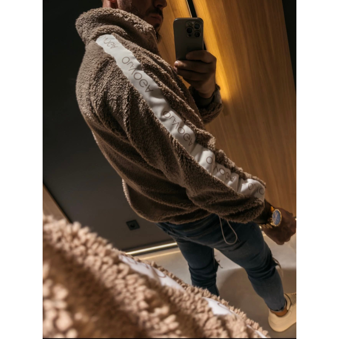 BLUZA MĘSKA POLAR OLAVOGA MEN TEDDY FLEECE SETTLINE BEIGE