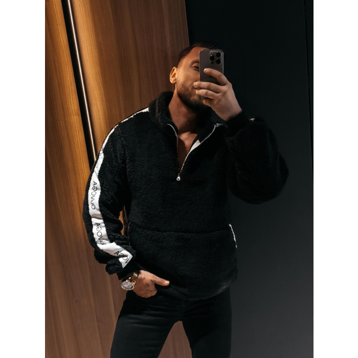 BLUZA MĘSKA POLAR OLAVOGA MEN TEDDY FLEECE SETTLINE BLACK