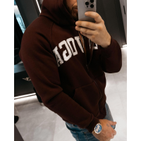 BLUZA MĘSKA Z KAPTUREM NA ZAMEK OLAVOGA MEN IRIS MEN PLUM