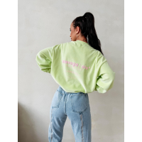 BLUZA WELUROWA DAMSKA OLAVOGA VELVORA LIME