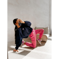 BLUZA WELUROWA DAMSKA OLAVOGA VELVORA NAVY BLUE