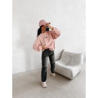 BLUZA WELUROWA DAMSKA OLAVOGA VELVORA DIRTY PUDER