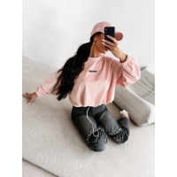 BLUZA WELUROWA DAMSKA OLAVOGA VELVORA DIRTY PUDER