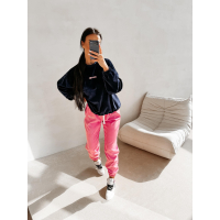 BLUZA WELUROWA DAMSKA OLAVOGA VELVORA NAVY BLUE
