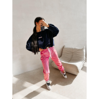 BLUZA WELUROWA DAMSKA OLAVOGA VELVORA NAVY BLUE