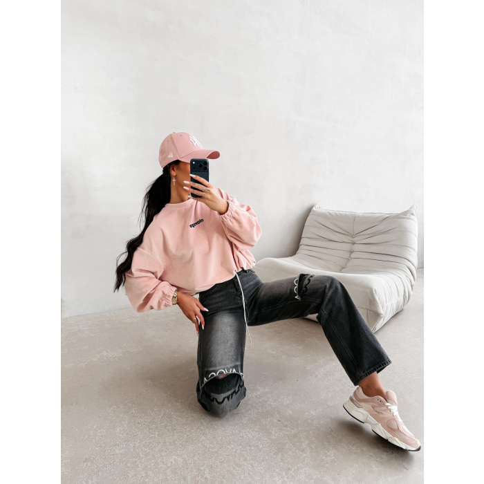 BLUZA WELUROWA DAMSKA OLAVOGA VELVORA DIRTY PUDER