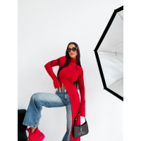 BLUZKA ASYMETRYCZNA LONG OLAVOGA DUSK RED
