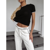 BLUZKA TOP AŻUROWY OLAVOGA KEMO BLACK
