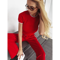 BLUZKA TOP AŻUROWY OLAVOGA KEMO RED