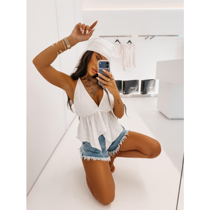 BLUZKA TOP OLAVOGA VISOLA ECRU