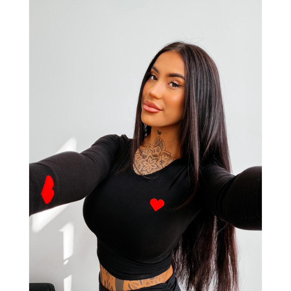 BLUZKA TOP SERCA OLAVOGA AMORIA BLACK