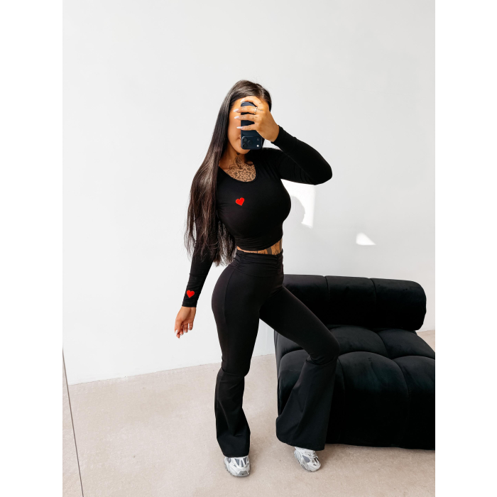 BLUZKA TOP SERCA OLAVOGA AMORIA BLACK