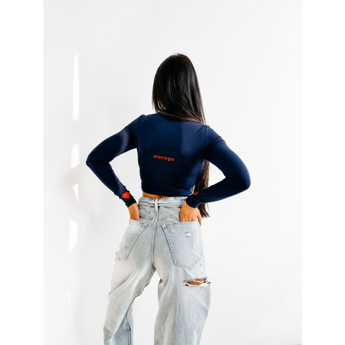 BLUZKA TOP SERCA OLAVOGA AMORIA NAVY BLUE