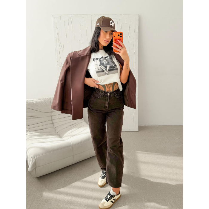 BLUZKA T-SHIRT DAMSKI OLAVOGA PRINT IDCARE ECRU