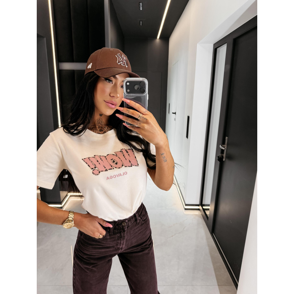 BLUZKA T-SHIRT DAMSKI OLAVOGA PRINT MARSH YELLOW