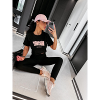 BLUZKA T-SHIRT DAMSKI OLAVOGA PRINT MARSH BLACK