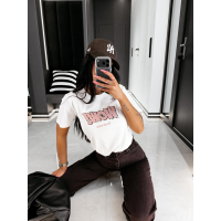 BLUZKA T-SHIRT DAMSKI OLAVOGA PRINT MARSH ECRU