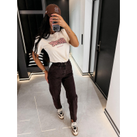 BLUZKA T-SHIRT DAMSKI OLAVOGA PRINT MARSH YELLOW
