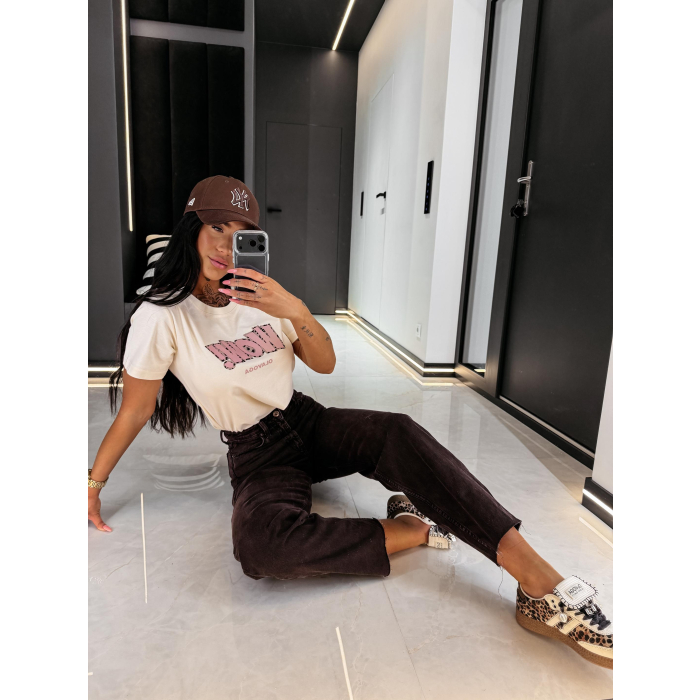 BLUZKA T-SHIRT DAMSKI OLAVOGA PRINT MARSH YELLOW