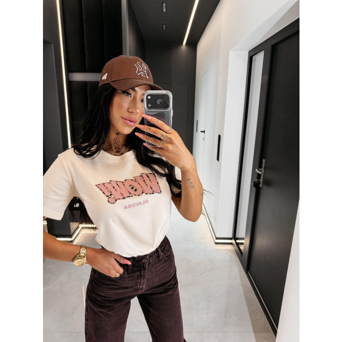 BLUZKA T-SHIRT DAMSKI OLAVOGA PRINT MARSH YELLOW
