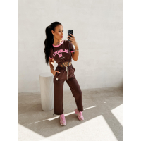BLUZKA T-SHIRT DAMSKI OLAVOGA ZELVORA BROWN