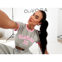 BLUZKA T-SHIRT DAMSKI OLAVOGA ZELVORA GRAY