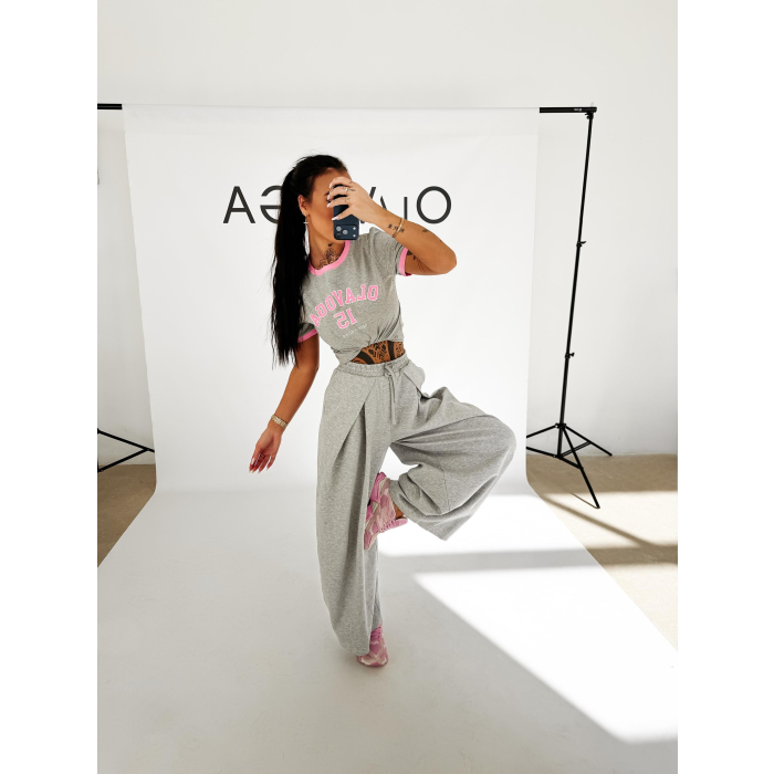 BLUZKA T-SHIRT DAMSKI OLAVOGA ZELVORA GRAY