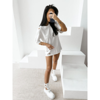 BLUZKA T-SHIRT DAMSKI OVERSIZE DZIURY OLAVOGA ZOANCE ECRU