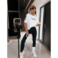 BLUZKA T-SHIRT DAMSKI OVERSIZE OLAVOGA AVELYNE ECRU