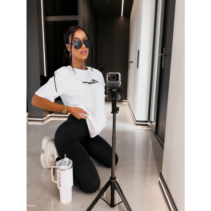 BLUZKA T-SHIRT DAMSKI OVERSIZE OLAVOGA AVELYNE ECRU