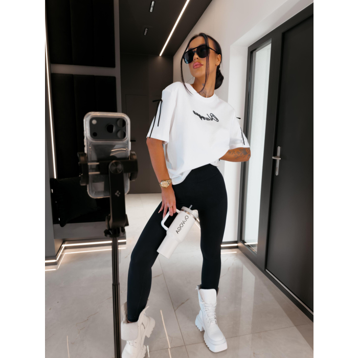 BLUZKA T-SHIRT DAMSKI OVERSIZE OLAVOGA AVELYNE ECRU