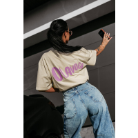 BLUZKA T-SHIRT DAMSKI OVERSIZE OLAVOGA BABE ECRU