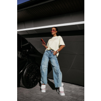 BLUZKA T-SHIRT DAMSKI OVERSIZE OLAVOGA BABE ECRU