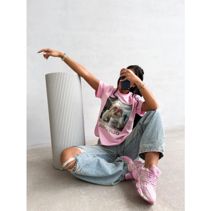 BLUZKA T-SHIRT DAMSKI OVERSIZE OLAVOGA EARNED PUDER