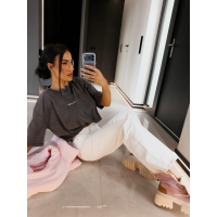 BLUZKA T-SHIRT DAMSKI OVERSIZE OLAVOGA ENORAI DARK GRAY
