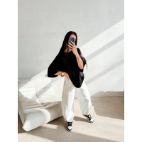 BLUZKA T-SHIRT DAMSKI OVERSIZE OLAVOGA FIOAGE BLACK