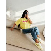 BLUZKA T-SHIRT DAMSKI OVERSIZE OLAVOGA NIMUE YELLOW