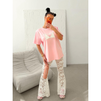 BLUZKA T-SHIRT DAMSKI OVERSIZE OLAVOGA PRINT BRAFITI PUDER
