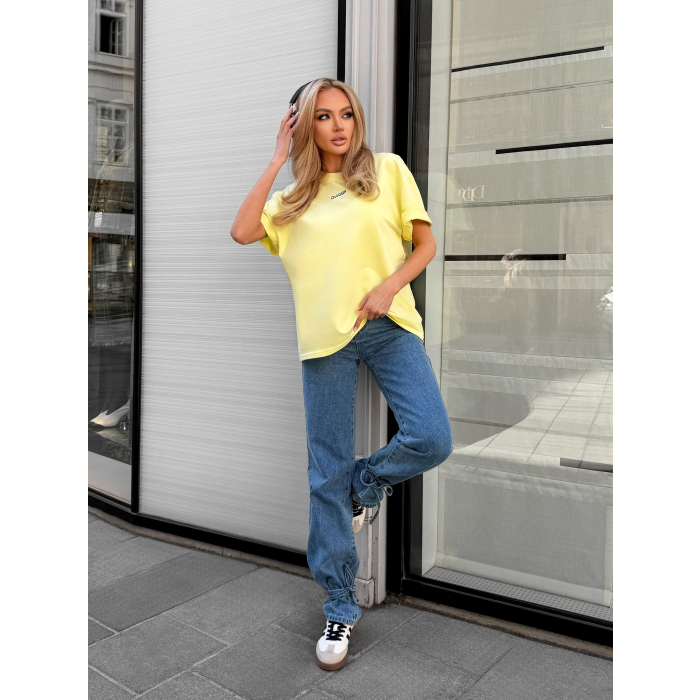BLUZKA T-SHIRT DAMSKI OVERSIZE OLAVOGA SOREYA YELLOW