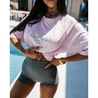 BLUZKA T-SHIRT DAMSKI OVERSIZE OLAVOGA TAIST PINK