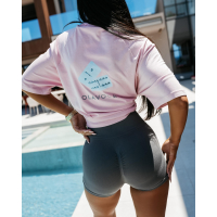 BLUZKA T-SHIRT DAMSKI OVERSIZE OLAVOGA TAIST PINK