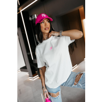 BLUZKA T-SHIRT DAMSKI OVERSIZE OLAVOGA VELMAR ECRU