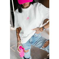 BLUZKA T-SHIRT DAMSKI OVERSIZE OLAVOGA VELMAR ECRU