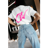 BLUZKA T-SHIRT DAMSKI OVERSIZE OLAVOGA VELMAR ECRU