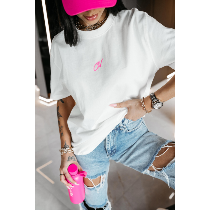 BLUZKA T-SHIRT DAMSKI OVERSIZE OLAVOGA VELMAR ECRU