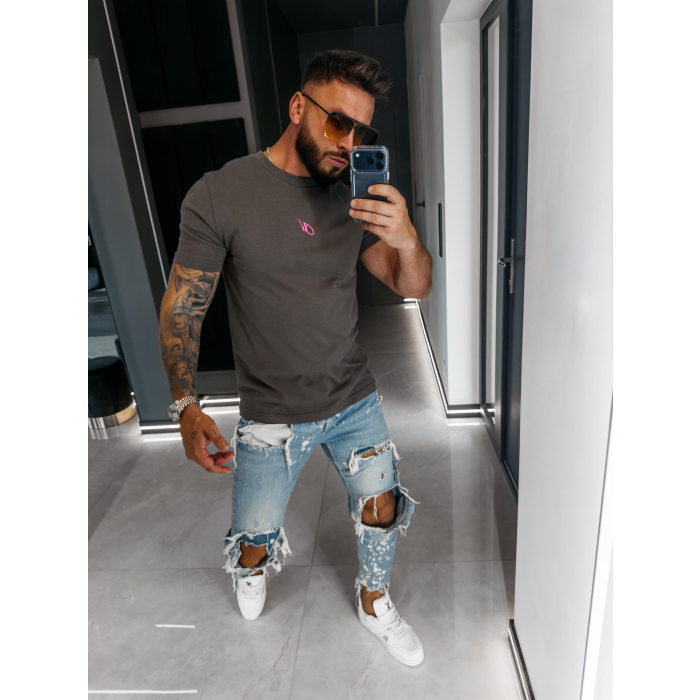 BLUZKA T-SHIRT UNISEX OVERSIZE OLAVOGA VELMAR GRAFIT