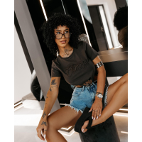BLUZKA T-SHIRT HAFT OLAVOGA AMARA BROWN