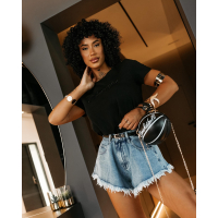 BLUZKA T-SHIRT HAFT OLAVOGA AMARA BLACK