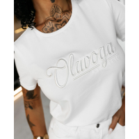 BLUZKA T-SHIRT HAFT OLAVOGA AMARA ECRU